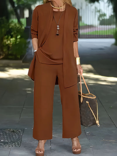 Verena | Chic Einfarbig Dreiteiliges Set