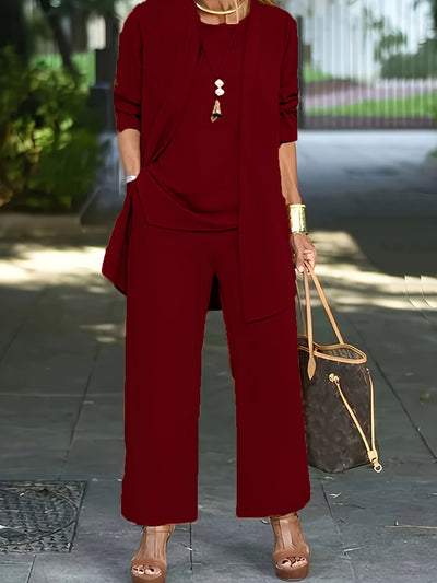 Verena | Chic Einfarbig Dreiteiliges Set