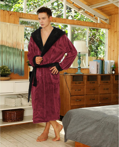 Lucas | Ultra Soft Fleece Bademantel mit Kapuze