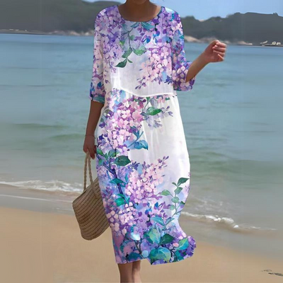 Johanna | Festliches Damenkleid mit Zartem Blumendruck
