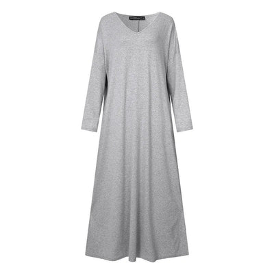 Nicole | Langes Kleid mit langen Ärmeln