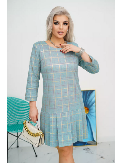 Tara | Festliches A-Linien Kleid Damen in Grün und Lila für Elegante Anlässe