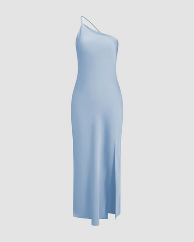 Elisa | Langes Abendkleid mit offenem Rücken und Satin-Schlitz