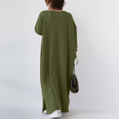 Nicole | Langes Kleid mit langen Ärmeln