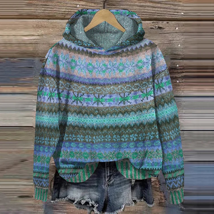 Hannah | Ethnischer Retro-Kapuzenpulli