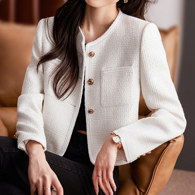 Marla | Damenjacke aus hochwertigem Tweed – Elegante Kurzjacke