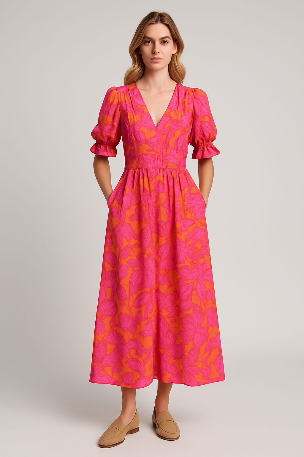 Alana | Blumenmaxikleid