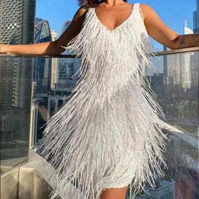 Andrea | Modernes Minikleid mit Quasten