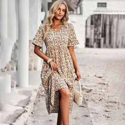 Lena | Blumensommer Kleid lässige Frau