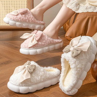 Arianna | Winterpantoffeln mit Schleife
