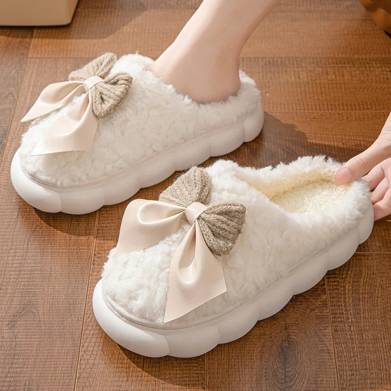 Arianna | Winterpantoffeln mit Schleife