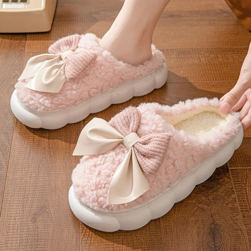 Arianna | Winterpantoffeln mit Schleife