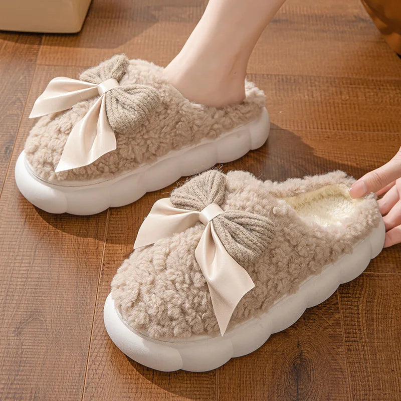 Arianna | Winterpantoffeln mit Schleife