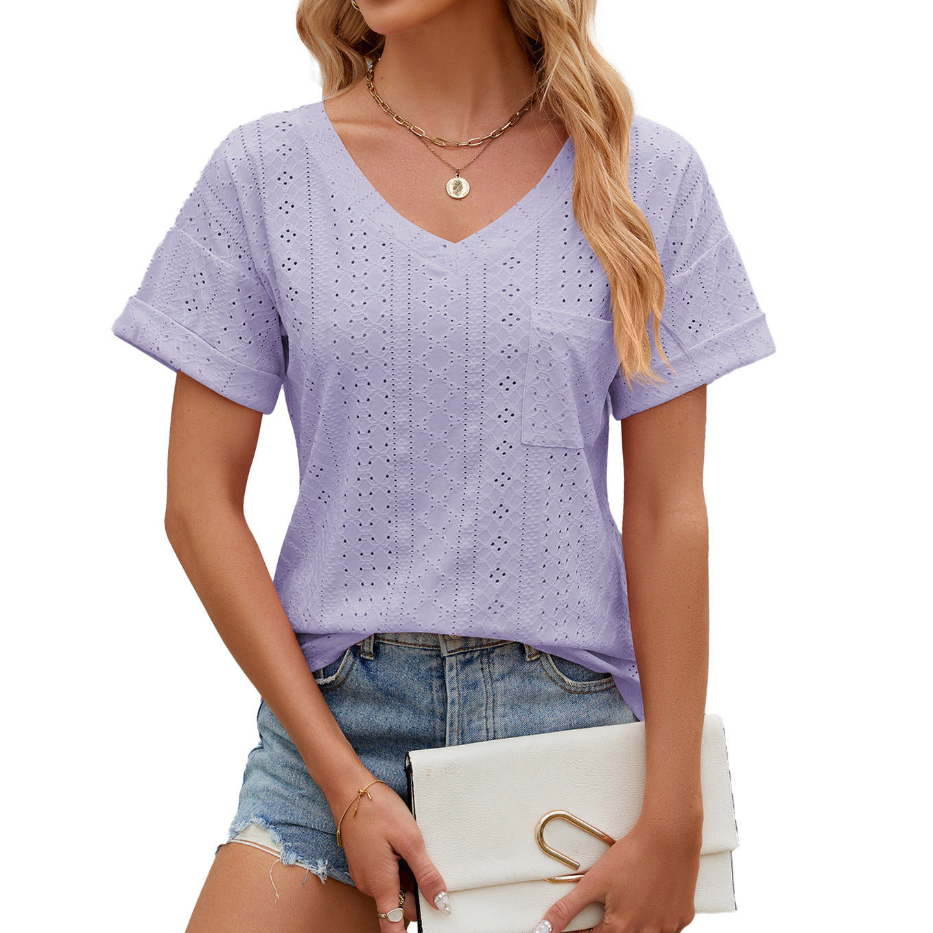 Vanessa | Atmungsaktives V Ausschnitt T Shirt