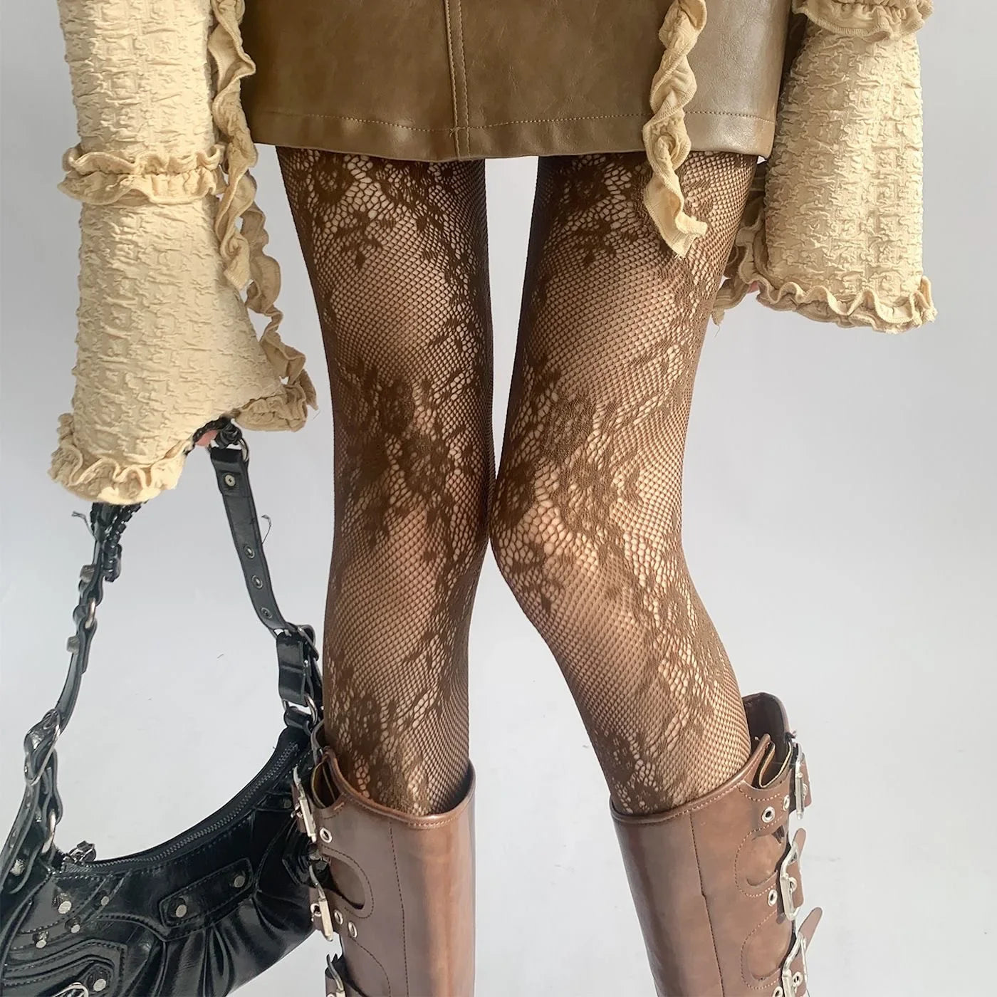 Julia | Elegante ausgehöhlte Strumpfhosen mit Blumenmuster