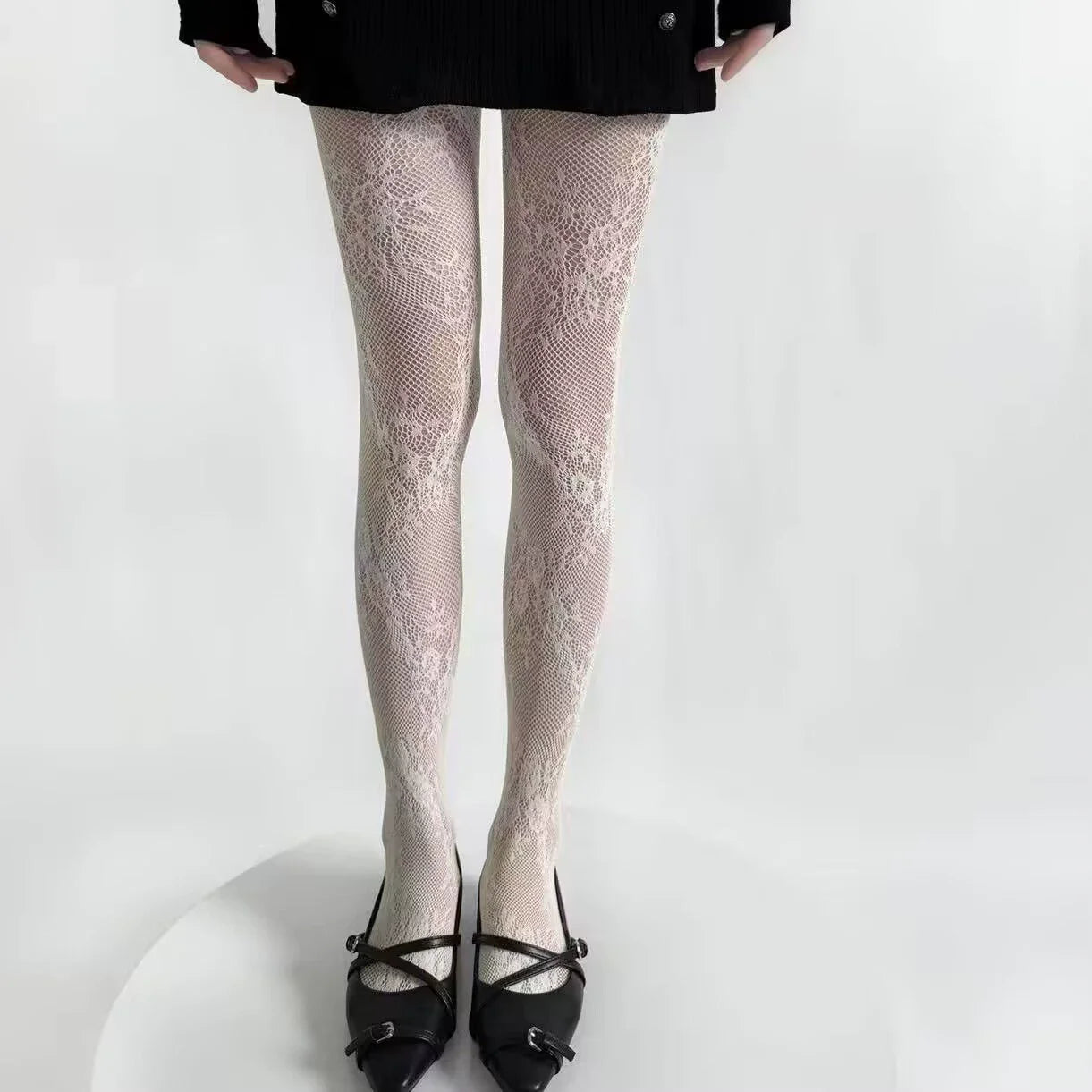 Julia | Elegante ausgehöhlte Strumpfhosen mit Blumenmuster