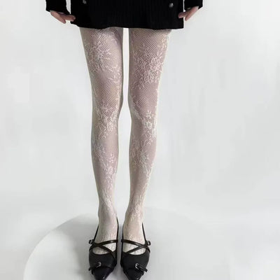 Julia | Elegante ausgehöhlte Strumpfhosen mit Blumenmuster
