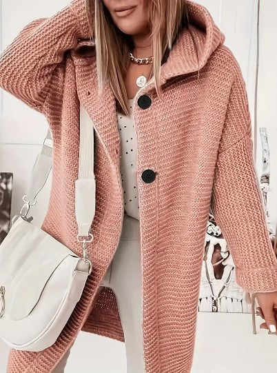 Martina | Bequemer Cardigan mit Kapuze