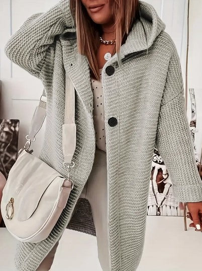 Martina | Bequemer Cardigan mit Kapuze