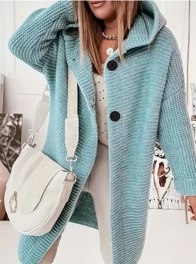 Martina | Bequemer Cardigan mit Kapuze