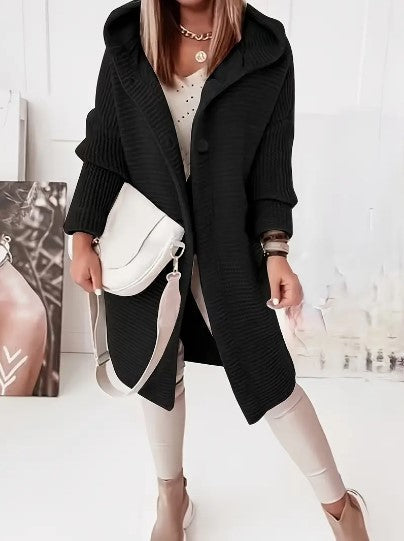Martina | Bequemer Cardigan mit Kapuze