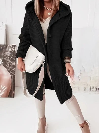Martina | Bequemer Cardigan mit Kapuze