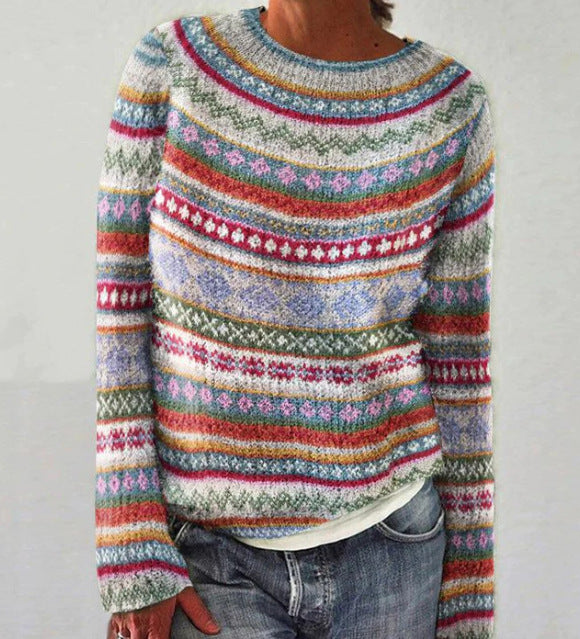 Lena | Bequemer Rundhals-Strickpullover