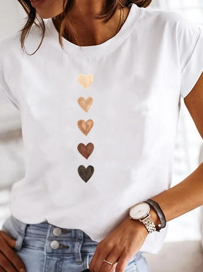 Clara | Damen T-Shirt Kurzarm aus Baumwolle – Weißes Oberteil 4