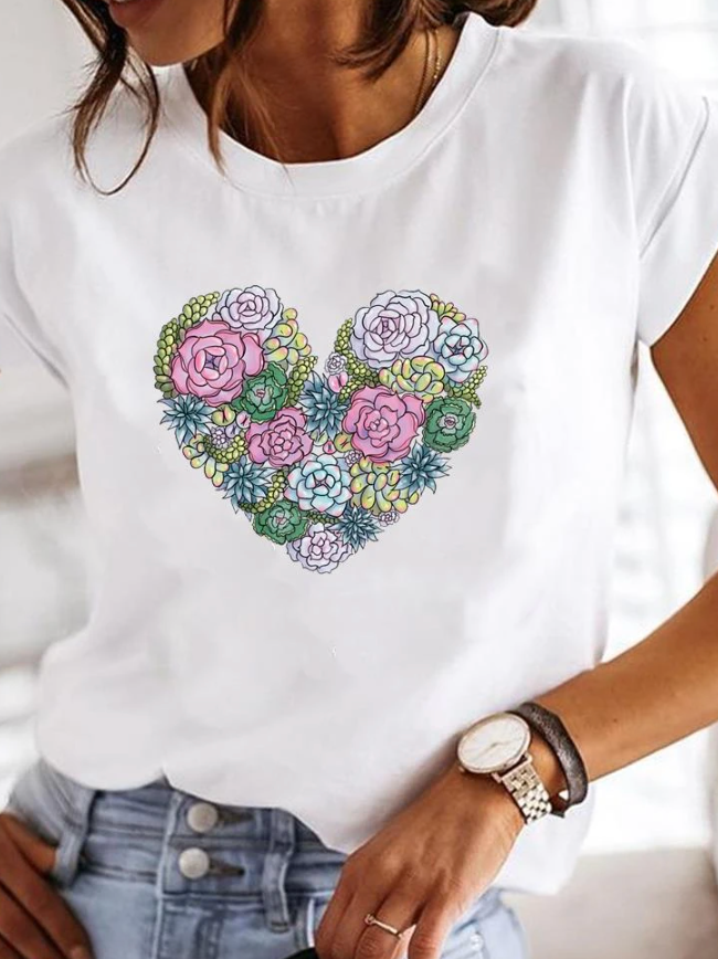 Clara | T-Shirt Kurzarm aus Baumwolle Oberteil