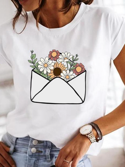 Clara | T-Shirt Kurzarm aus Baumwolle Oberteil