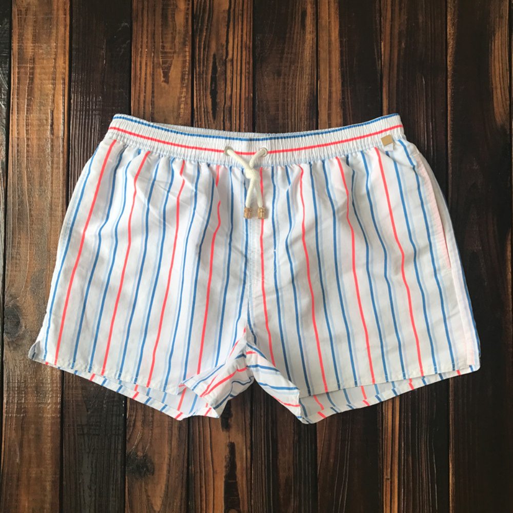 Mart | Badeshorts Herren Gestreift mit Kordelzug für Sommer und Strand
