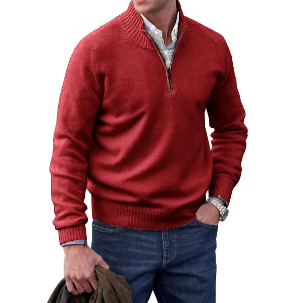 Bastian | Pullover aus Kaschmir mit Reißverschluss