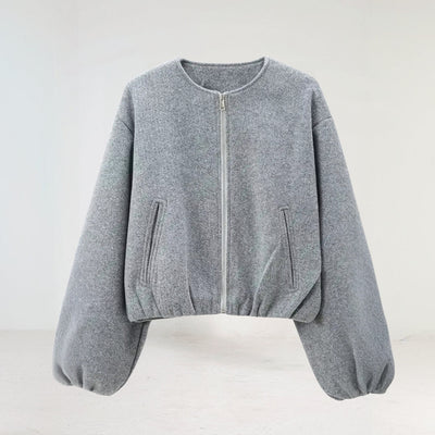 Claudia | Cropped Übergangsjacke mit Ballonärmeln