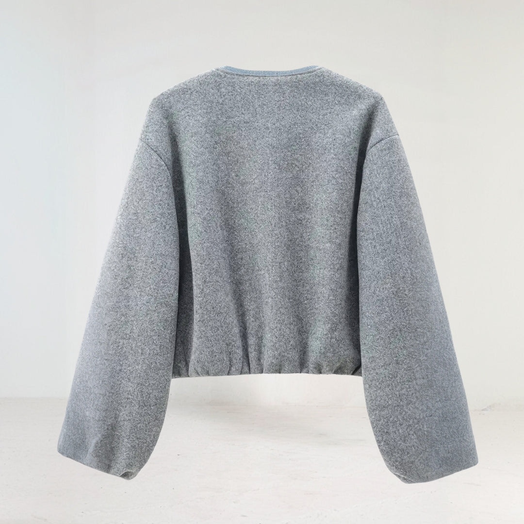 Claudia | Cropped Übergangsjacke mit Ballonärmeln