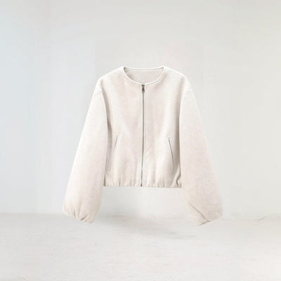 Claudia | Cropped Übergangsjacke mit Ballonärmeln
