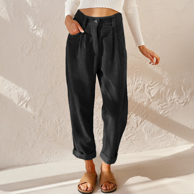 Anna | Stoffhose Damen in Lockere Passform aus Hochwertigem Cord