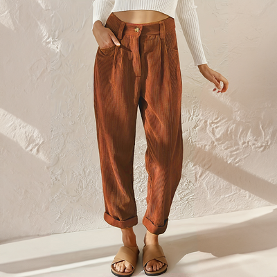 Anna | Stoffhose Damen in Lockere Passform aus Hochwertigem Cord