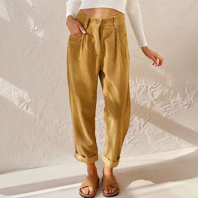 Elise | Stoffhose Damen in Lockere Passform aus Hochwertigem Cord-6