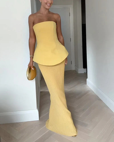 Petra | Raffiniertes trägerloses Kleid