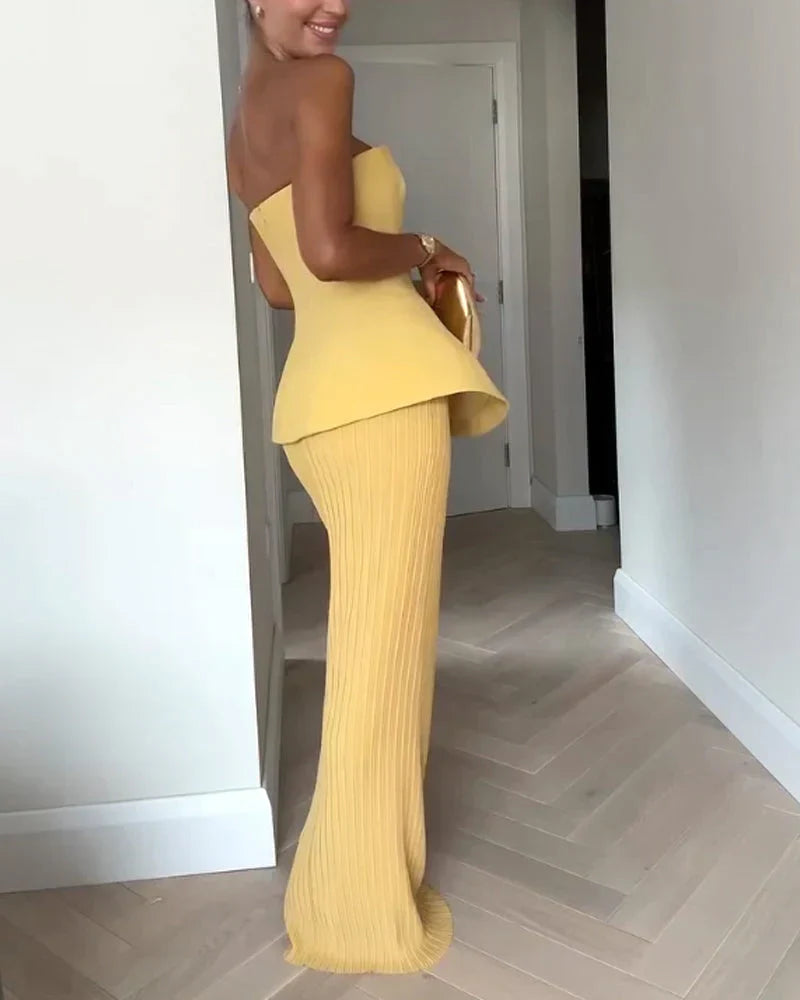 Petra | Raffiniertes trägerloses Kleid