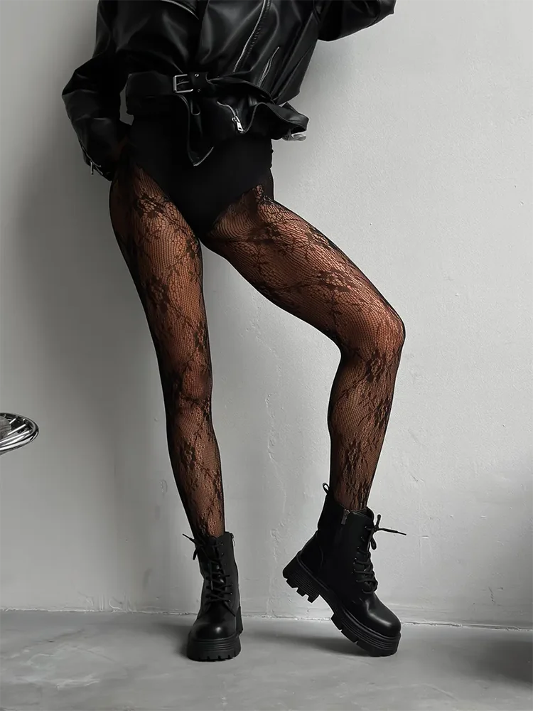 Maria | Elegante Strumpfhose mit Blumenmuster