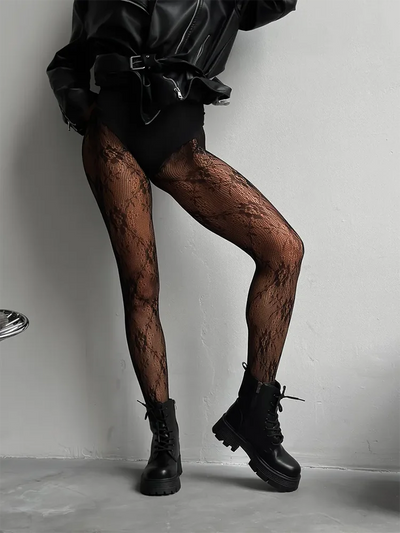 Maria | Elegante Strumpfhose mit Blumenmuster