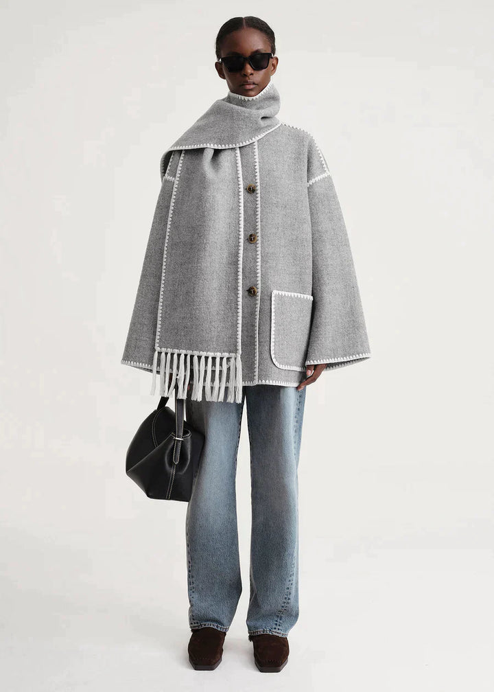 Marina | Elegante und bequeme Jacke mit Schal