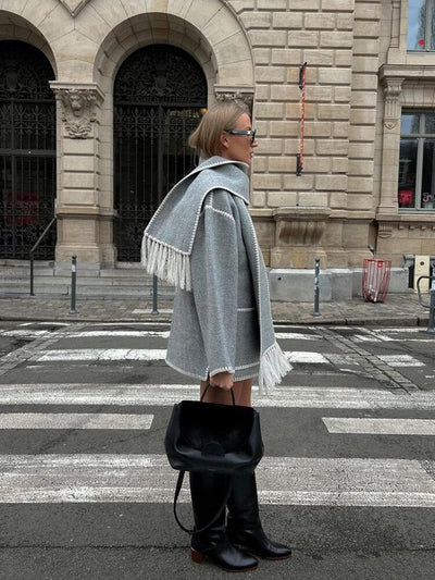 Marina | Elegante und bequeme Jacke mit Schal