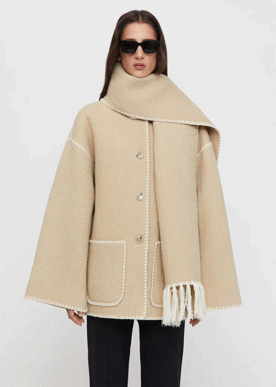 Marina | Elegante und bequeme Jacke mit Schal