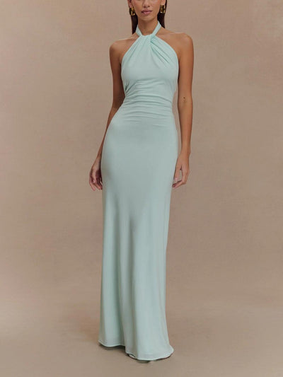 Amelie | Elegantes Maxikleid mit hohem Ausschnitt