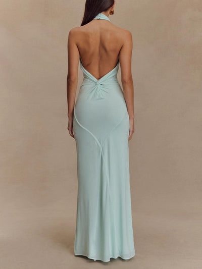 Amelie | Elegantes Maxikleid mit hohem Ausschnitt