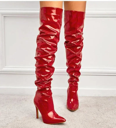 Sabrina | Elegante Overknee Stiefel aus Leder