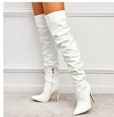 Sabrina | Elegante Overknee Stiefel aus Leder