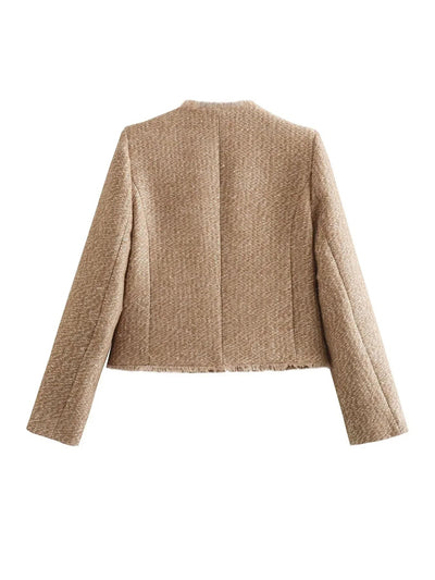 Vanessa | Elegante Zweiteilige Tweed Jacke